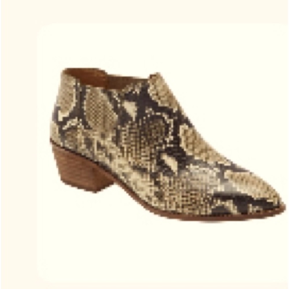 Madewell leather Snakeskin Ankle Booties
